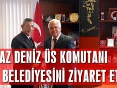 AKSAZ DENİZ ÜS KOMUTANI KAŞ BELEDİYESİNİ ZİYARET ETTİ.
