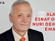 Alanya Esnaf Odası yeni başkanı 1 oyla Nuri Demir