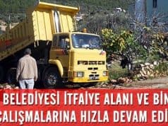 KAŞ BELEDİYESİ İTFAİYE ALANI VE BİNASI ÇALIŞMALARINA HIZLA DEVAM EDİYOR