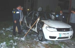 Side’de Şüpheli Araç Yangını